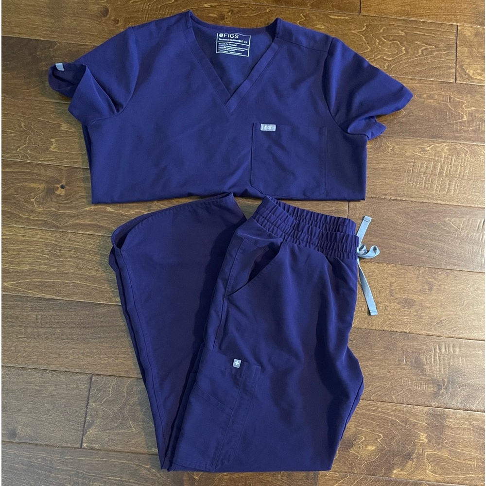 FIgS Scrubs - Ica Wide leg Scrub Set